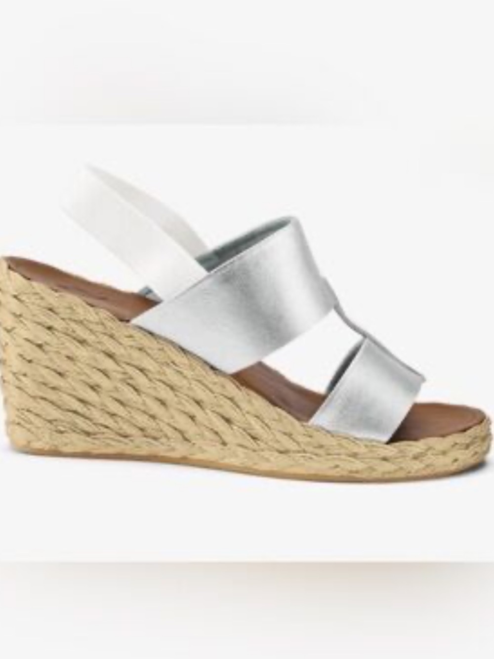 🆕🔖 OluKai x Tommy Bahama ✨Lile Wedge Sandals ✨ Silver + White ✨ Size 9 ✨ NWOB!!